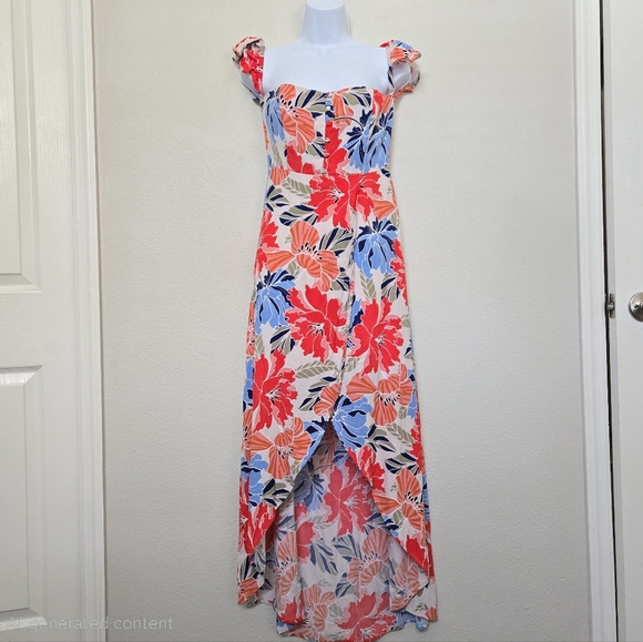 Astr Dresses & Skirts - ASTR The Label Floral Strapless Off The Shoulder Maxi Summer Dress
